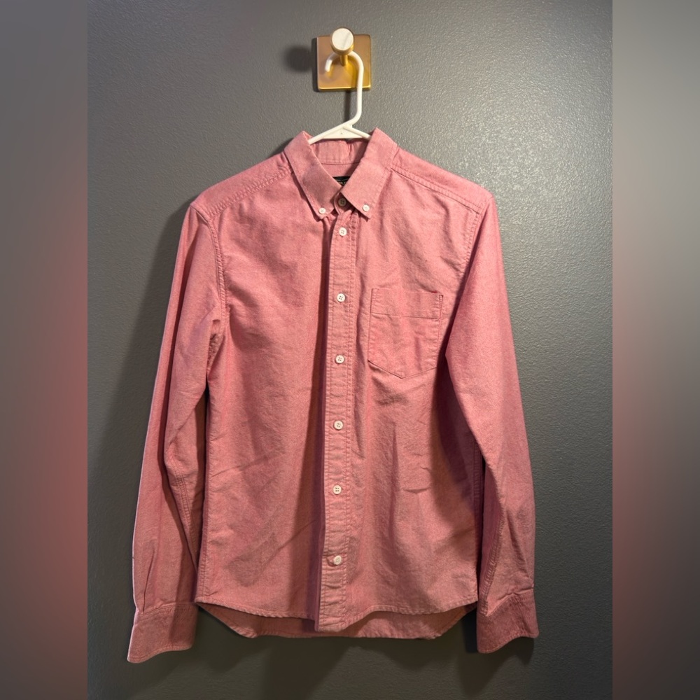 April 77 Red Oxford Button Up Small